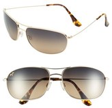 Thumbnail for your product : Maui Jim 'Hideaways - Maui Evolution®' 64mm Polarized Metal Sunglasses