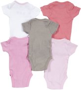 Thumbnail for your product : Gerber 5 Pack Solid Onesies (Baby) - Pink-6-9 Months
