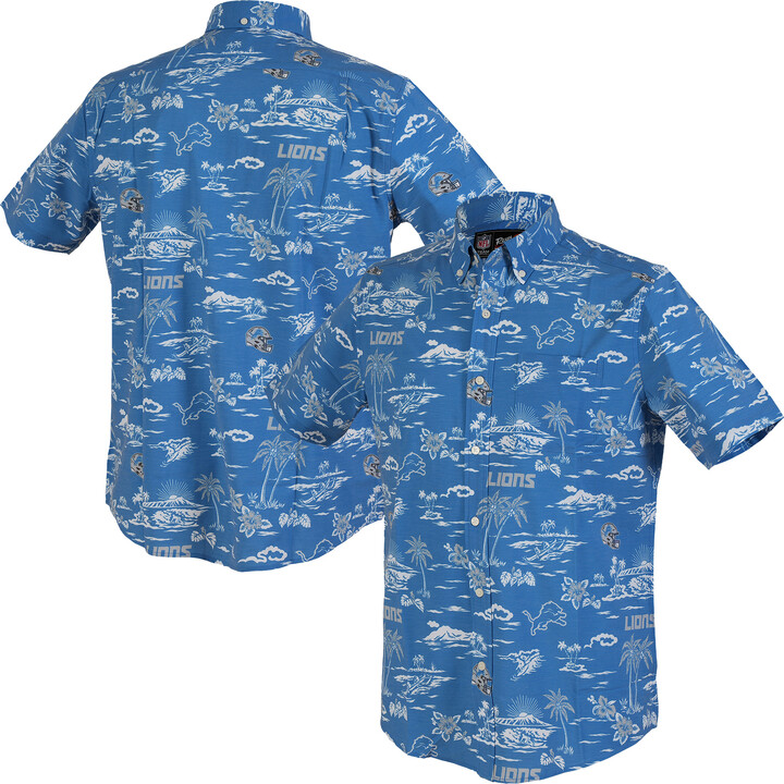 Reyn Spooner Men's Blue Detroit Lions Kekai Performance Button-Down Shirt