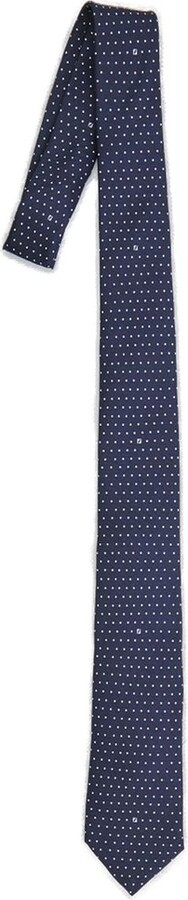 Fendi Micro Polka Dot Motif Satin Tie