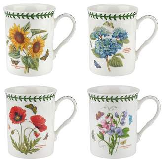 Portmeirion Botanic Garden Assorted Flower Mugs, Set of 4