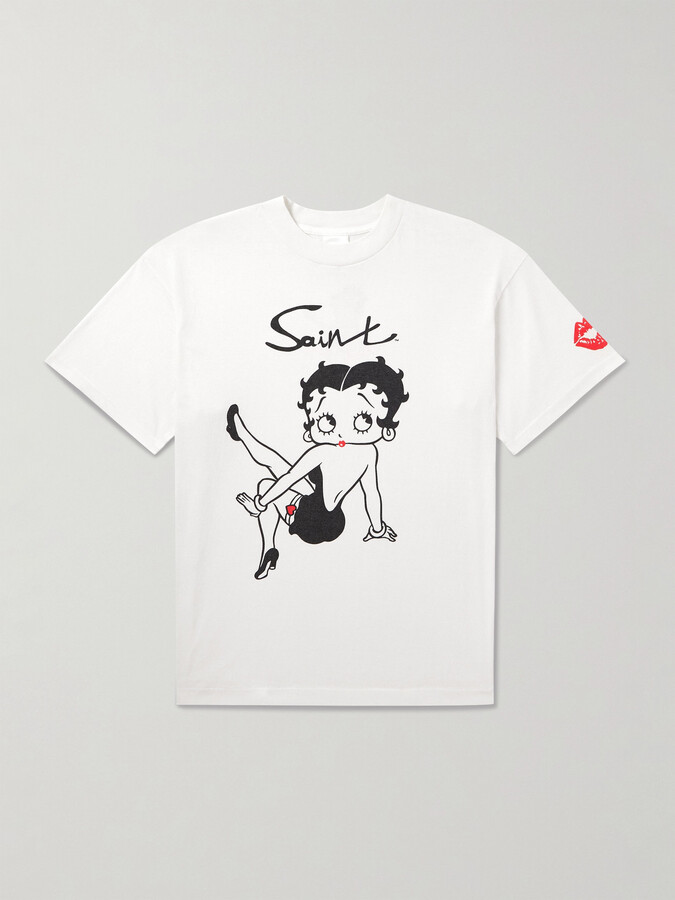 SAINT MXXXXXX Betty Boop Cotton-Jersey T-Shirt - ShopStyle