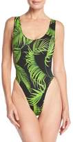 Thumbnail for your product : Norma Kamali Marissa Printed High-Leg One-Piece Swimsuit