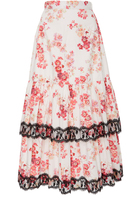 Thumbnail for your product : Jill Stuart Bijou Cotton Poplin Midi Skirt