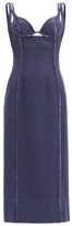 Thumbnail for your product : Jacquemus Valerie Cutout-bodice Canvas Dress - Navy