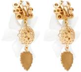 Thumbnail for your product : Dolce & Gabbana Crystal-embellished Lily Clip Earrings - Womens - Gold