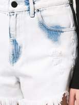 Thumbnail for your product : Alexander Wang bleached distressed denim shorts