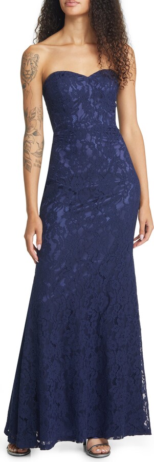 Navy Blue Lace Dress | Shop The Largest Collection | ShopStyle