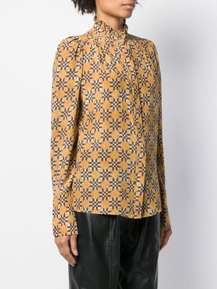 Isabel Marant patterned high-neck blouse