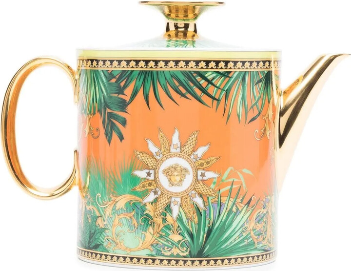 Versace Mix-Print Ceramic Teapot