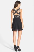Thumbnail for your product : Speechless Lace Bodice Pleated Skater Dress (Juniors)