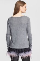 Thumbnail for your product : Milly Feather Trim Sweater