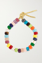 Thumbnail for your product : Carolina Bucci Forte Beads Rainbow 18-karat Gold And Lurex Multi-stone Bracelet Kit - One size