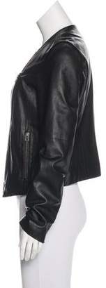 Joie Leather Zip-Up Jacket
