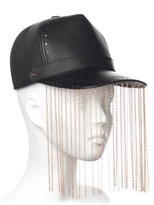 Thumbnail for your product : Chain Fringed Leather Baseball Hat