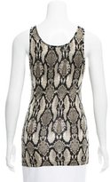 Thumbnail for your product : Torn By Ronny Kobo Sleeveless Snakeskin Print Top