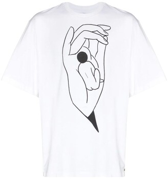 Lemaire Unisex Printed T-shirt W/side Slit