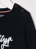 Thumbnail for your product : Tommy Hilfiger Junior embroidered logo jumper