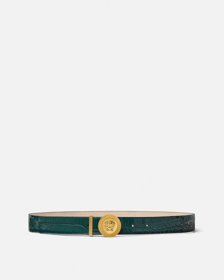 Versace Medusa Biggie Croc-Effect Belt 1.2\