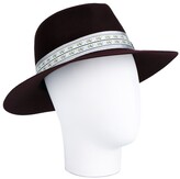 Thumbnail for your product : Maison Michel Burgundy Wool Henrietta Fedora Hat