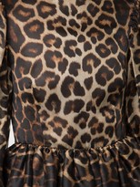 Thumbnail for your product : Christian Siriano Leopard Print Bell Sleeve Blouse