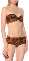 Thumbnail for your product : Norma Kamali Johnny D tiger-print bandeau bikini top