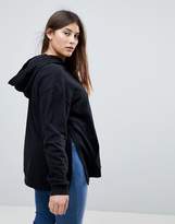 Thumbnail for your product : ASOS Curve DESIGN Curve hoodie with side split detail in black