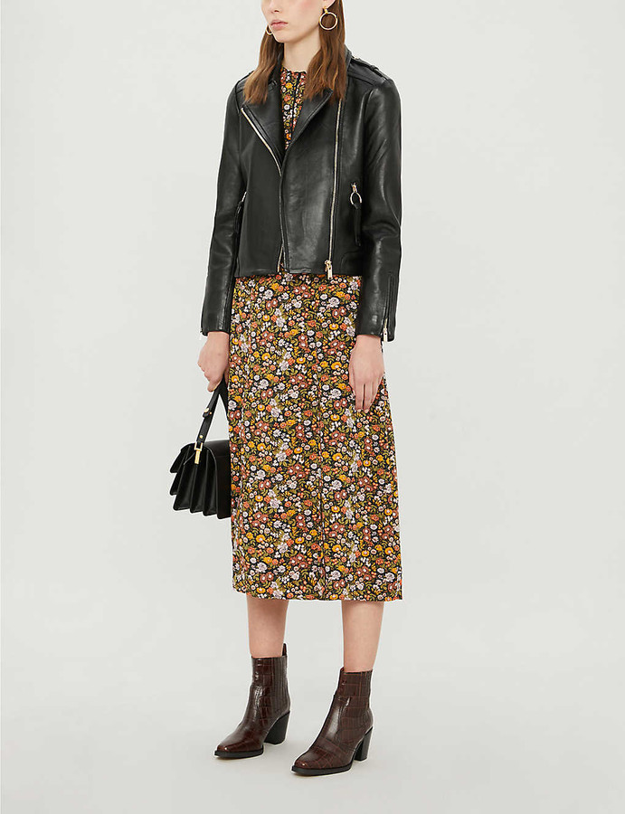 Claudie Pierlot Charmy leather jacket - ShopStyle
