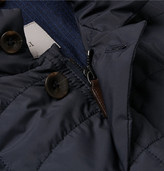 Thumbnail for your product : Canali Leather-Trimmed Quilted Shell Jacket