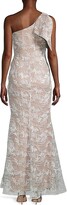 Thumbnail for your product : Dress the Population Genevieve One-Shoulder Lace Gown