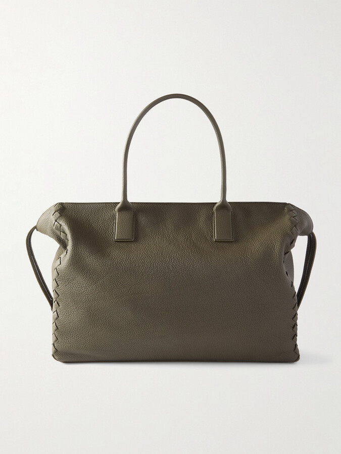 Cabat Large Full-Grain Leather Weekend Bag