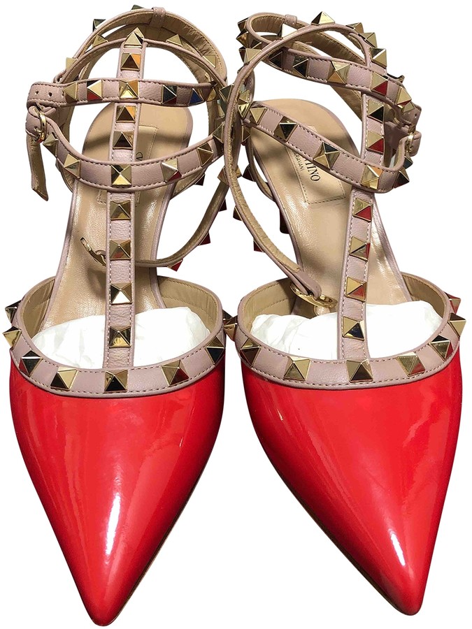orange valentino heels