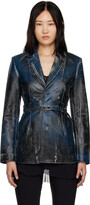 Thumbnail for your product : KNWLS Blue Amr Leather Jacket