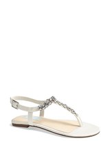 Thumbnail for your product : Betsey Johnson Blue by 'Spark' Crystal Embellished Thong Sandal