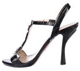 Thumbnail for your product : Prada Embellished T-Strap Sandals