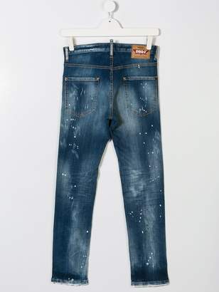 DSQUARED2 Kids TEEN paint splatter jeans