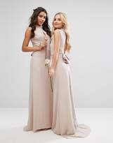 Thumbnail for your product : Tfnc Petite Wedding High Neck Maxi Dress With Bow Back