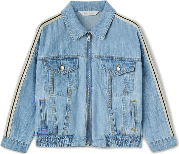 Palm Angels Kids Logo-Print Denim Jacket