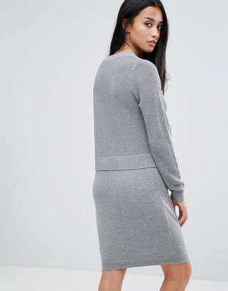 ASOS Petite Knitted Dress With Wrap Detail