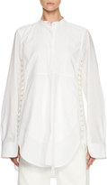 Thumbnail for your product : Chloé Side-Button Long-Sleeve Tunic, White