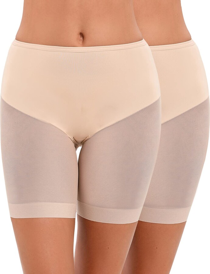 Nadeer Women Anti Chafing Slip Boxer Cotton Shorts Basic Long Brief