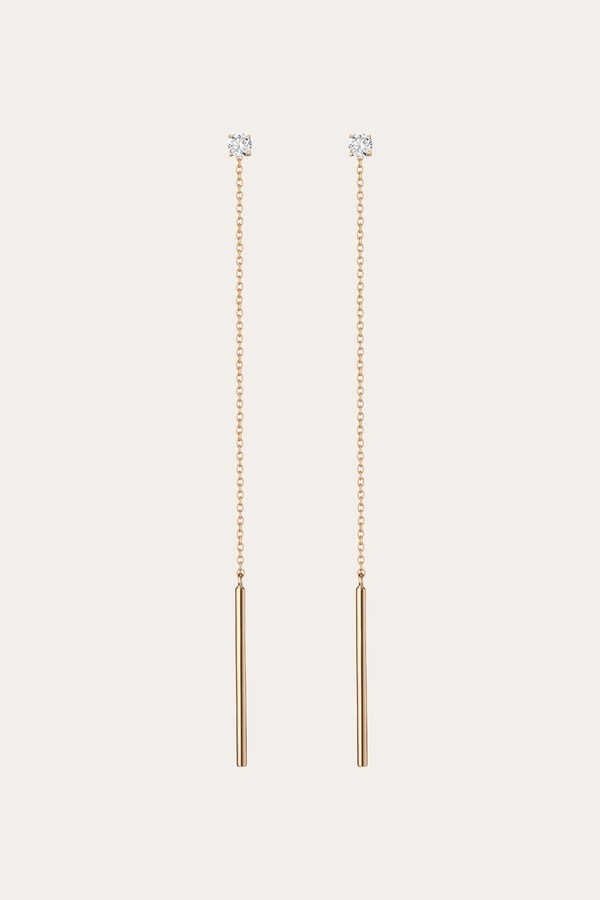 AUrate New York Aurate x Frye: Lab Grown Diamond Lariat Earrings