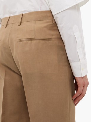 Bottega Veneta Mohair-blend Slim-fit Trousers - Camel