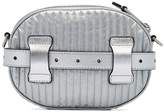 Thumbnail for your product : Moschino Silver metallic teddy embossed leather belt bag