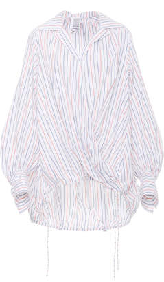 Rosie Assoulin Pinstriped Cotton-Poplin Shirt