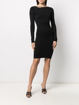 Thumbnail for your product : Helmut Lang V-back long-sleeved dress