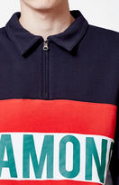 Thumbnail for your product : Diamond Supply Co. Burnout Quarter Zip Sweater