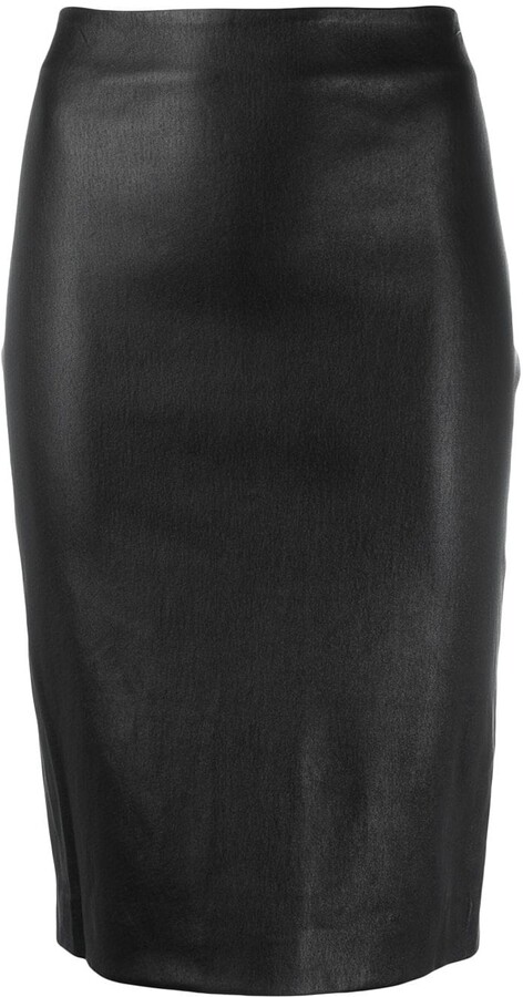 Theory Faux Leather Pencil Skirt - ShopStyle