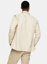 Thumbnail for your product : Topman Ecru Two Pocket Twill Slim Shirt