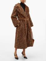 Thumbnail for your product : Sara Battaglia Leopard-print Faux-fur Wrap Coat - Womens - Leopard